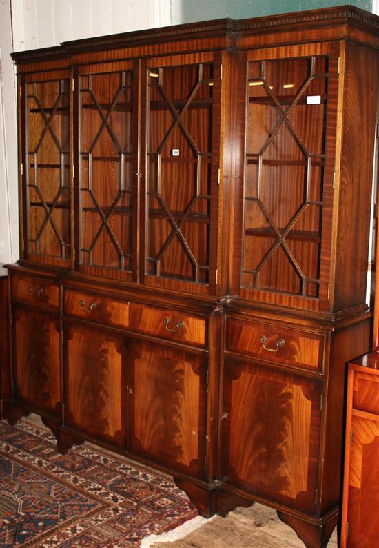 Large walnut bookcase